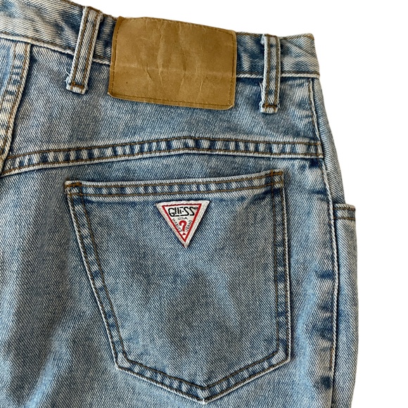 VINTAGE GUESS JEANS GEORGES MARCIANO DENIM JEAN SKIRT SIZE 31 USA - Picture 5 of 9